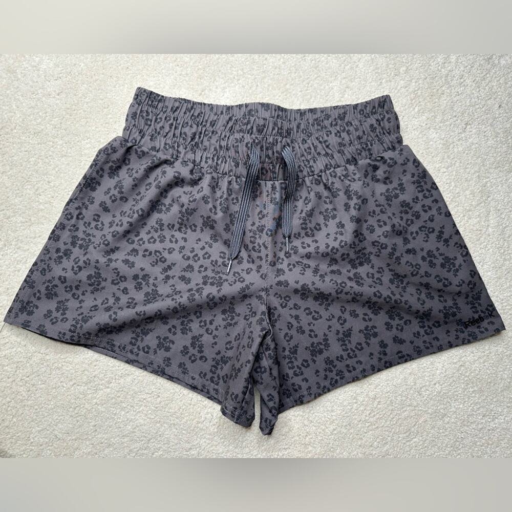Reebok Gray High Waist Shorts Lightweight Casual Fit